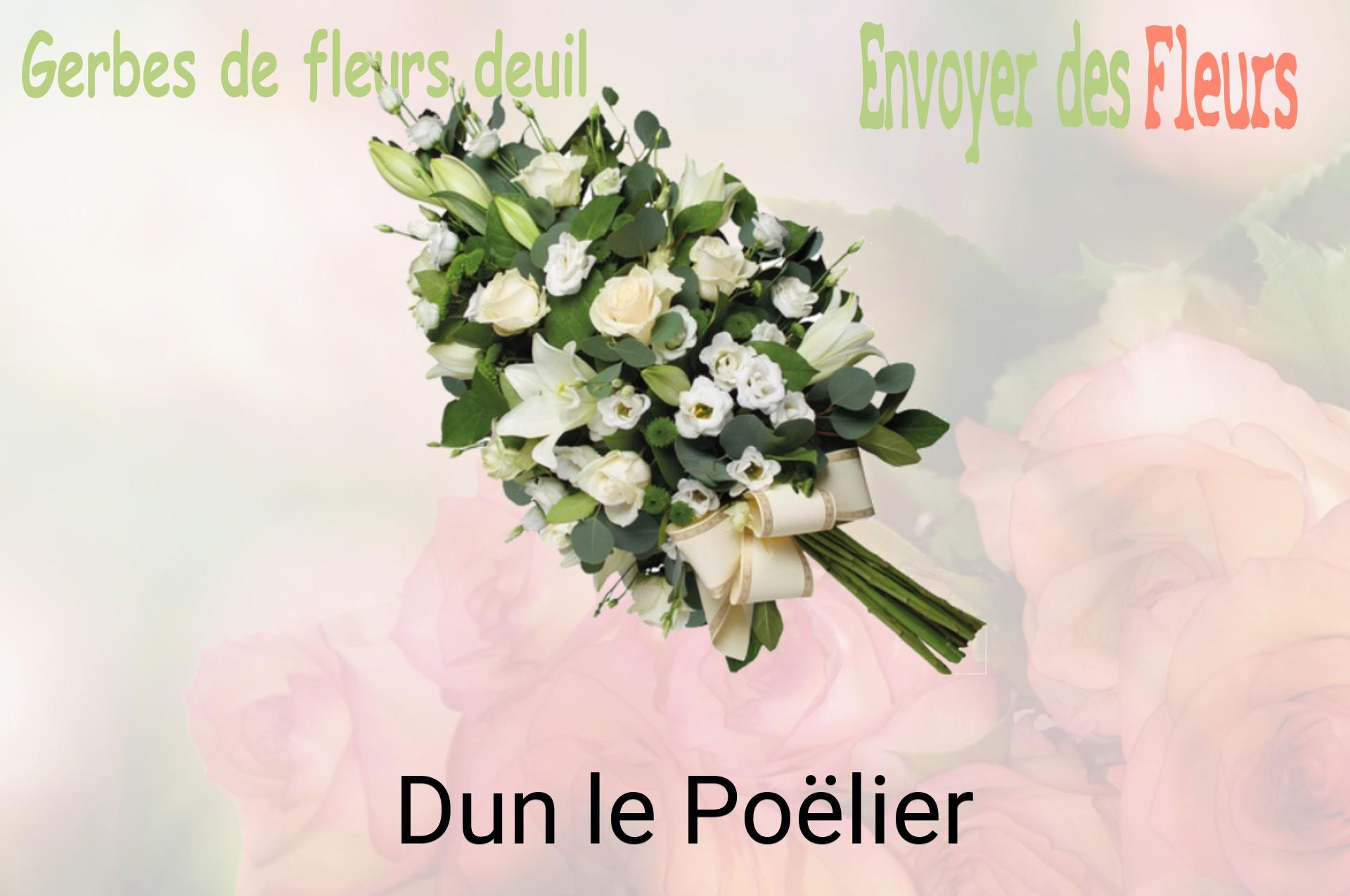 Gerbe de fleurs de deuil livrée à Dun-le-Poëlier